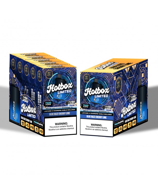 Hotbox Limited Disposable Vape 7500 Puffs | Box of 5 Units