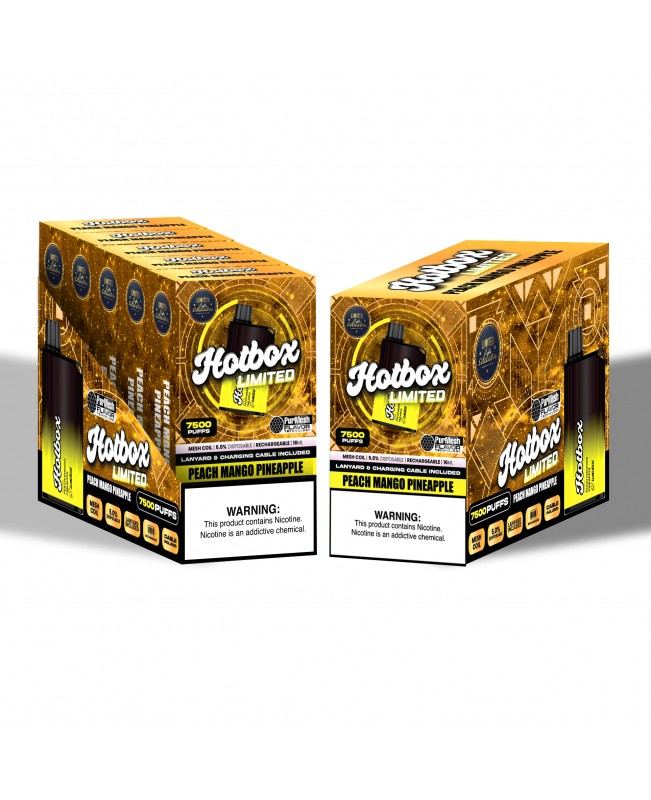 Hotbox Limited Disposable Vape 7500 Puffs | Box of 5 Units