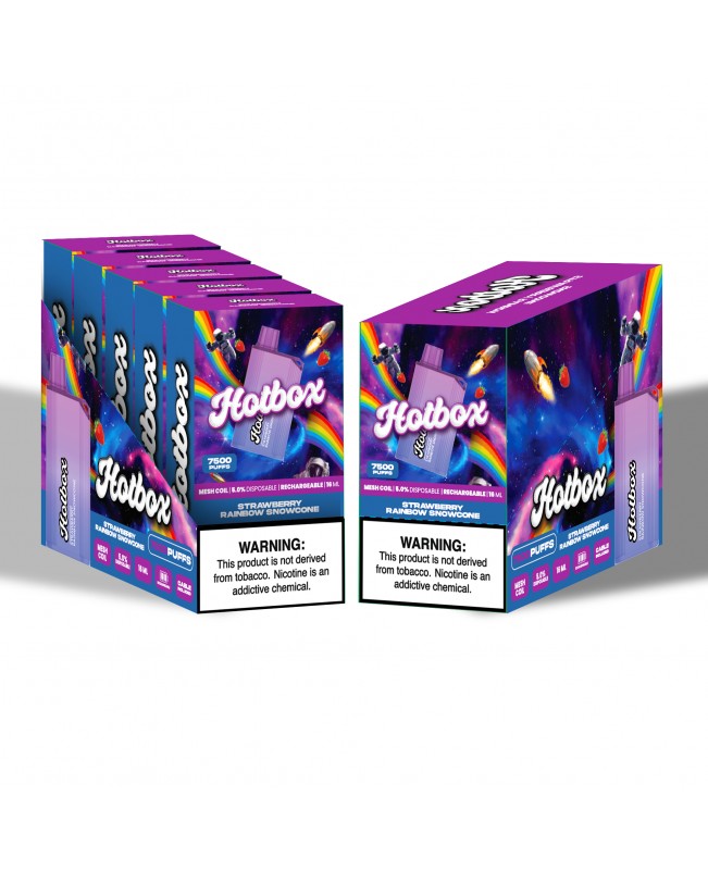 Hotbox Disposable Vape 7500 Puffs | Box of 5 Units